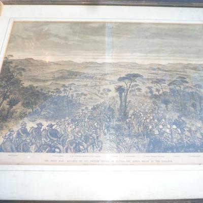 Framed Print Depicting British Zulu War