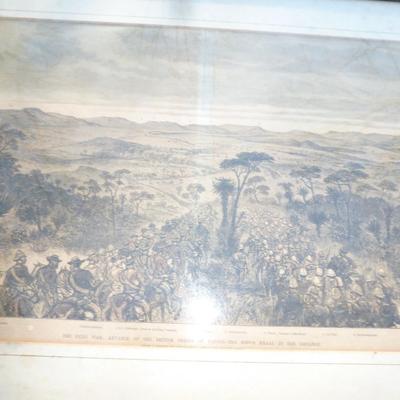 Framed Print Depicting British Zulu War