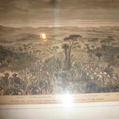 Framed Print Depicting British Zulu War