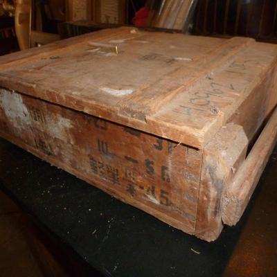 Wooden Box with 2,000+ 9mm Shells for Reloading (Choice B)