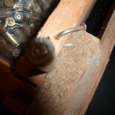 Wooden Box with 2,000+ 9mm Shells for Reloading (Choice C)