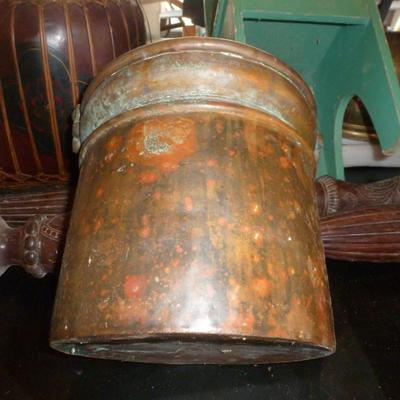 19th Century Fireman's Copper Water Bucket