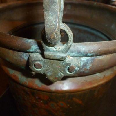 19th Century Fireman's Copper Water Bucket