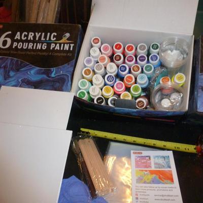 Three Complete Sets of Acrylic Pouring Paint (All New in Package)