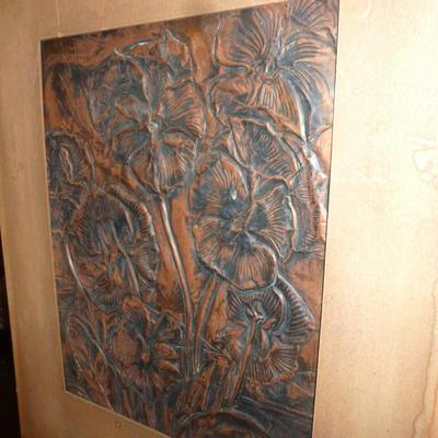 Copper Art Panel- Floral Design