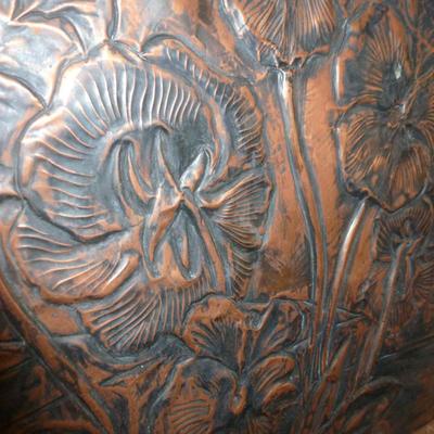 Copper Art Panel- Floral Design