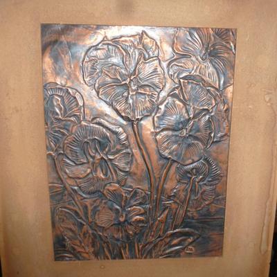 Copper Art Panel- Floral Design