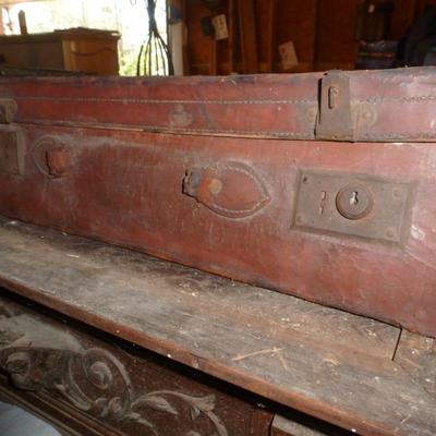 Three Antique Leather Travel Cases