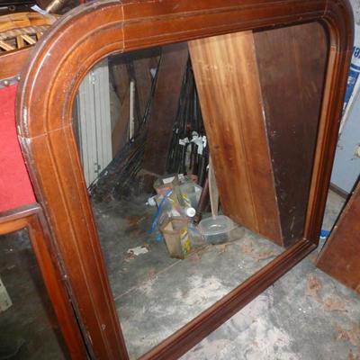 Two Wood Framed Mirrors