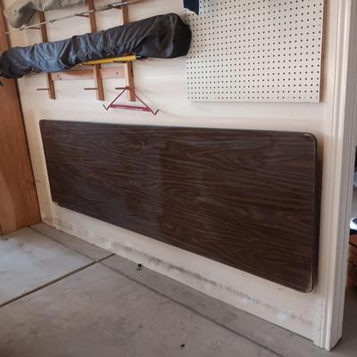 8 FOOT FOLDING TABLE JUST IN TIME FOR A YARD SALE