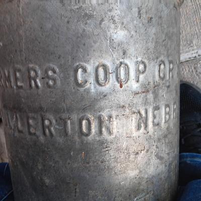FARMERS COOP FULLERTON NEB MILK CAN
