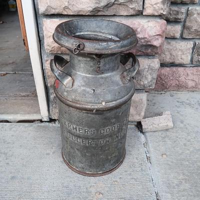 FARMERS COOP FULLERTON NEB MILK CAN