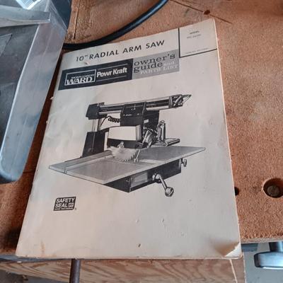 POWR KRAFT 10" RADIAL ARM SAW WITH OR W/O CABINET IT SITS ON