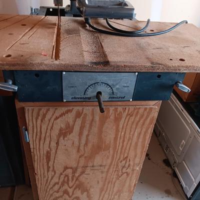POWR KRAFT 10" RADIAL ARM SAW WITH OR W/O CABINET IT SITS ON