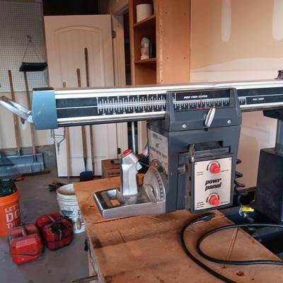 POWR KRAFT 10" RADIAL ARM SAW WITH OR W/O CABINET IT SITS ON