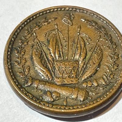 1863 Civil War Indian Head Token in VG Preowned Condition.