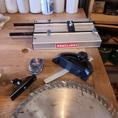 CRAFTSMAN 10" FLEX DRIVE TABLE SAW ON STAND WITH MANY EXTRAS