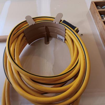 SPRINKLER SYSTEM TUBING/HOSE, STANLEY FATMAX HOSE AND GALVANIZED TRASH CAN W/NO LID
