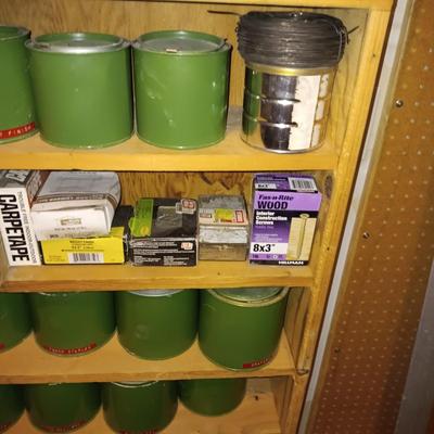 TIN CANS AND PLATIC BOTTLES OF ORGANIZED HARDWARE