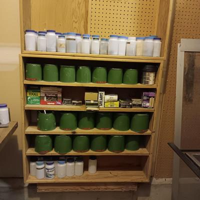 TIN CANS AND PLATIC BOTTLES OF ORGANIZED HARDWARE