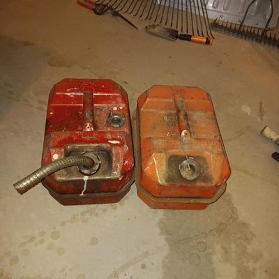 2 BLITZ METAL 2 GALLON EACH GAS CANS