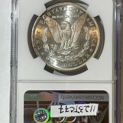 NGC CERTIFIED 1880-S NICE ORIGINAL MS63 GRADED MORGAN SILVER DOLLAR AS PICTURED.
