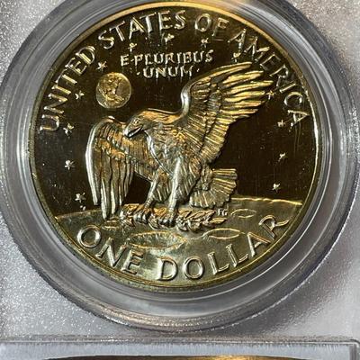 PCGS CERTIFIED 1971-S PROOF69 DEEP CAMEO SILVER EISENHOWER DOLLAR AS PICTURED.