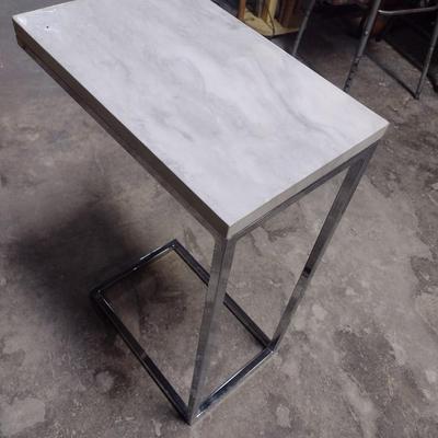 Metal Framed Chrome Finish Side Table