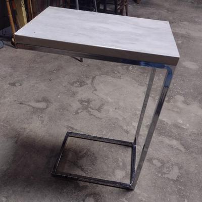 Metal Framed Chrome Finish Side Table