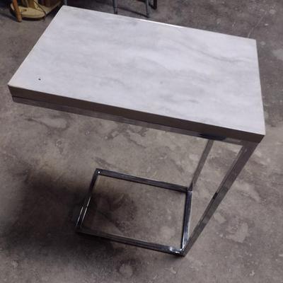 Metal Framed Chrome Finish Side Table