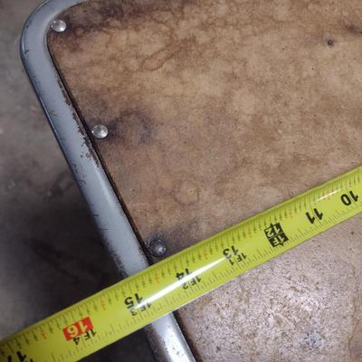 Metal Industrial Stool with Back
