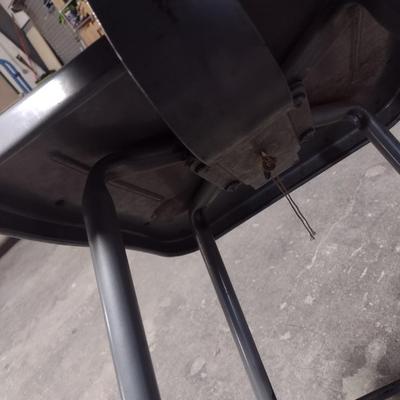 Metal Industrial Stool with Back