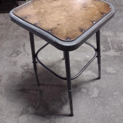Metal Industrial Stool with Back