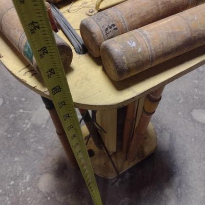 Vintage Wood Croquet Set with Stand