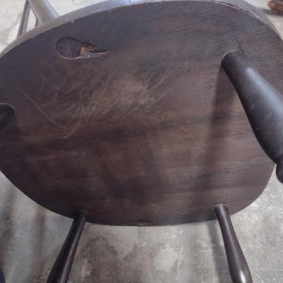 Vintage Bent Wood Spindle Back Farm Chair