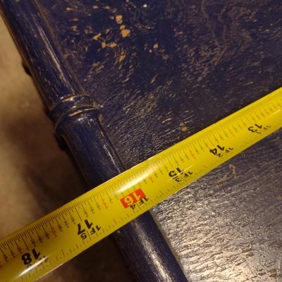 Pair of Wood with Brass Accent Chinoiserie Design Side Tables