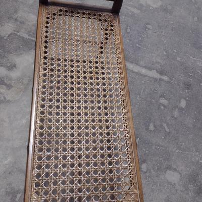 Rattan Slipper Bench with Cushion