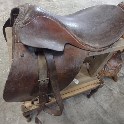 Vintage Leather English Riding Saddle