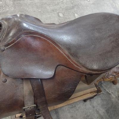 Vintage Leather English Riding Saddle