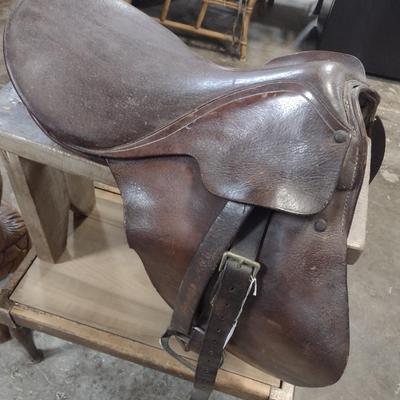 Vintage Leather English Riding Saddle