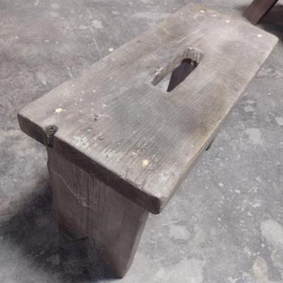 Vintage Wood Milk Bench