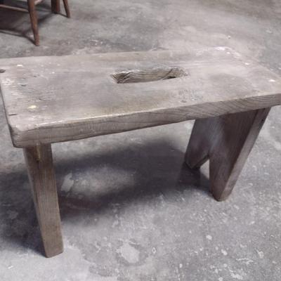 Vintage Wood Milk Bench