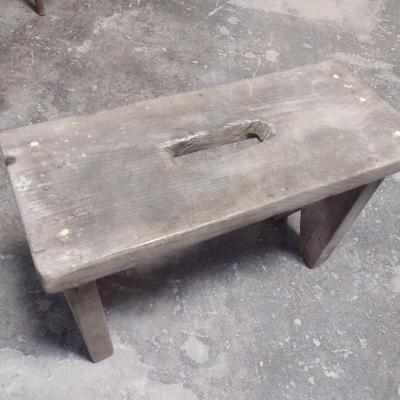 Vintage Wood Milk Bench
