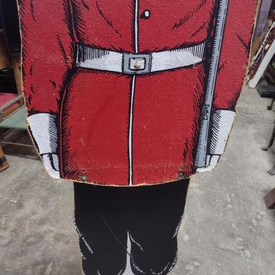 Life-Sized Queen's Guard Pressed Wood Chip Board Art on Stand