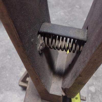 Antique Leather Craft Saddle and Horse Tack Work Bench