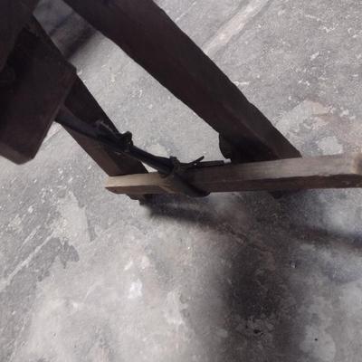 Antique Leather Craft Saddle and Horse Tack Work Bench