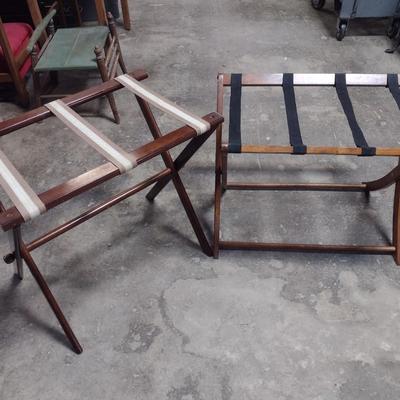 Pair of Folding Luggage Stands