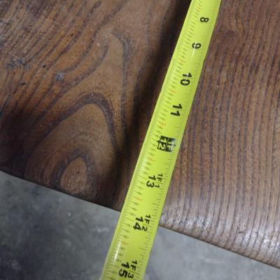 Pair of Antique Solid Wood Chapel Chairs