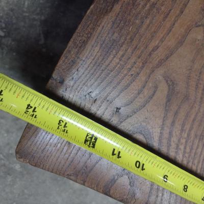 Pair of Antique Solid Wood Chapel Chairs