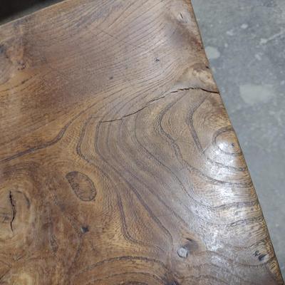 Pair of Antique Solid Wood Chapel Chairs